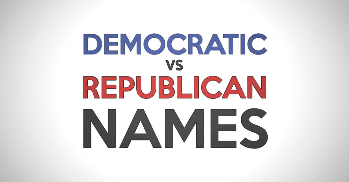 democratic vs. republican names